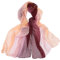 LoveSilk Lange Georgette Seidentuch 100% Seiden-schals Stola in Farbverlauf Farbe Apricot/Bordeaux