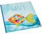 Logbuch-Verlag Gästebuch Regenbogenfisch blau bunt maritim 21 x 21 cm Gäste Taufe Kommunion Mädchen Junge MIT METALLECKEN