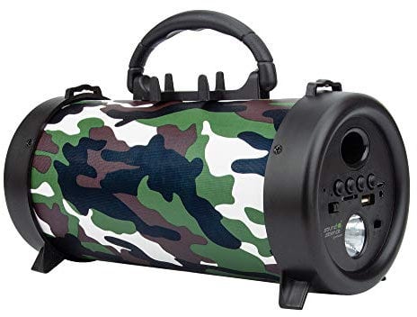 Manhattan - Products Sound Science Enceinte Bluetooth avec Lampe de Poche - Enceinte Bluetooth sans Fil Boom Box, FM, USB, Musique - Military