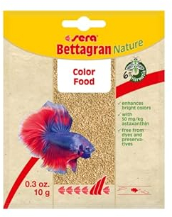 sera Bettagran Nature 10 g - Feingranulat mit 50 mg/kg Futter natürlichem Astaxanthin für Betta, Fischfutter fürs Aquarium Salmler, Neon & Co.
