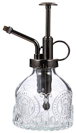HEMOTON Atomizador de Niebla Botella de Agua Planta Vintage Señor Retro Flor Regadera Puede Plantar Atomizador Productos para El Cabello de Vidrio Botella de Spray Transparente