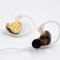 J&R KZ ZSN Pro X Metal Earphones 1BA+1DD Hybrid Technology HiFi Bass Earbuds in ear Monitor Headphone Sport Noise Cancelling Headset (con micrófono, Gold)