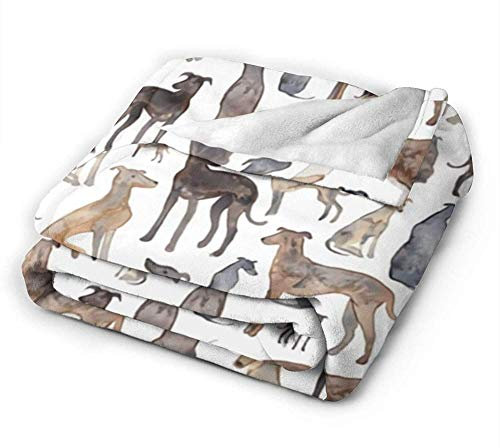 Decke Wohn Kuscheldecken Windhund Wippets Und Lurcher Hunde Werfen Sie Schlafzimmer/Sofa/Wohnzimmer Couch Warm Travel Super Fluffy Solid Bettdecke Für Kinder Erwachsene Die Ganze Saison-80X60 Inch
