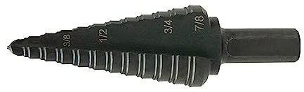 Greenlee GSB04 7/8 Step Bit (#4) Metal Cutter with Patented Split-Step Design, 7/8 Metal Cutting Tool for 1/2 Drill Chucks
