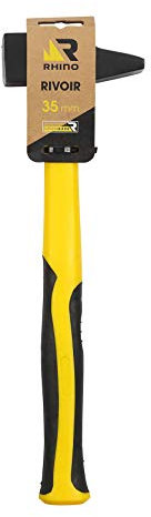 RHINO - Marteau Rivoir 35 mm Avec Manche Incassable (Trimatière) - Largeur 35 mm - Garantie à Vie - Plusieurs Tailles Disponibles