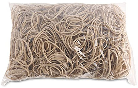 OFFICE PRODUCTS Gummibander Durchmesser: 50mm Farbe: Natürliche/Beige/Gewicht: 1000g - 1 kg/Haushaltsgummi Gummiringe Gummi/Kautschuk 60% / Gummis für Zuhause Büro Schule