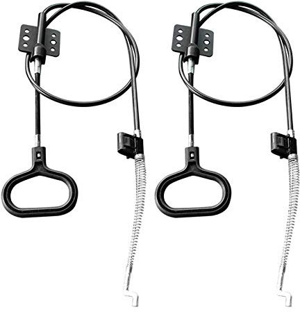 Faderr D-Ring Handle Recliner Pull Cable Spring, Recliner Replacement Parts Sofa Reliable Release Pull Cables D-Ring Handle, Sofa Pull Type Release Lever Handle Replacement Cable(Black/2 pcs)