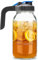 Bedoo Half Gallon Mason Jar Pitcher, Airtight Large 64 oz Mason Jar Pitcher with Lid - 2 Quart Pitcher for Iced Tea, Sun Tea, Juice, Coffee, Wide Mouth, Set of 1