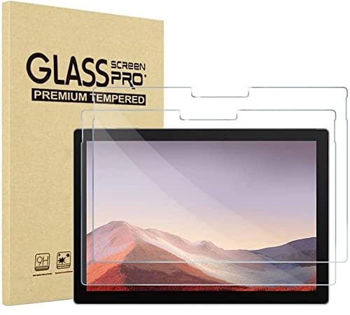 ProCase 2 Stück Schutzglas Displayschutzfolie für Surface Pro 7 Plus, Surface Pro 7, Surface Pro 6, Surface Pro 5, Surface Pro 4, Schutzfolio Screen Protector