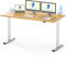 FLEXISPOT Höhenverstellbarer Schreibtisch 160×80cm, mit Haken und 25mm EINTEILIGER Tischplatte, ergonomischer Schreibtisch mit LED-Höhenanzeige und Memory-Funktion (Ahorn, Weiß)