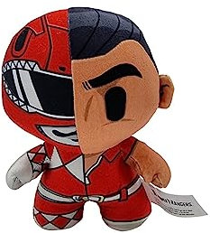 BANDAI Power Rangers Merchandise Red Ranger Plüschtier, 19 cm, freistehend, roter Ranger, kuscheliges Plüschtier, DZNR, Sammlerstück, Stofftiere für Fans von niedlichen Dingen, tolle