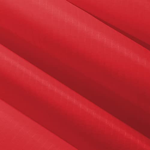 9KM DWLIFE Ripstop-Nylongewebe, Meterware, 2 m x 1,52 m, wasserdicht, 40D-Nylon, PU-Beschichtung, reißfest, für Outdoor-Abdeckung, Drachenmaterial (rot)