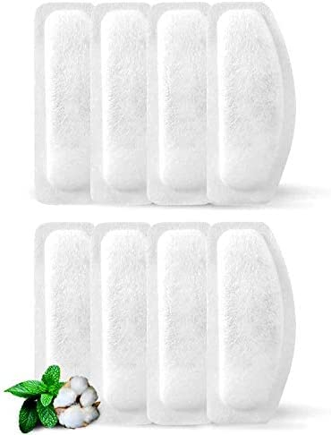 Puppy Kitty Ersatzfilter für Trinkbrunnen für Katzen und Hunde, Trinkbrunnen Filter mit Harz und Aktivkohle für 2L Ultra-Leise Automatischen Wasserspender Wasserbrunnen aus Edelstahl(8 Pack)