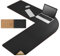 MAIDERN Ecke Schreibtischunterlage Leder & Kork,110x110x33cm Doppelseitige Tischunterlage, L-förmige extra große Mauspad,wasserdichte Schreibtischschutz,Büro und Zuhause Tischunterlage (Schwarz)