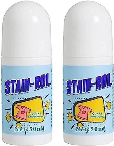 Emergency Stain Remover Roller-ball Cleaner - Magic Stain Remover Rolling Bead, Portable Clothes Stain Remover-Roll Bead Design,No-wash Instant Stain Remover Pen,Effectively Remove (2 Pcs)