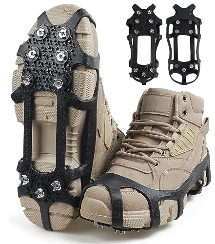 Spikes für Schuhe Winter Schuhspikes Schuhkrallen Steigeisen Grödel Eisspikes für Bergschuhe für Walking Camping Jogging Eisfischen