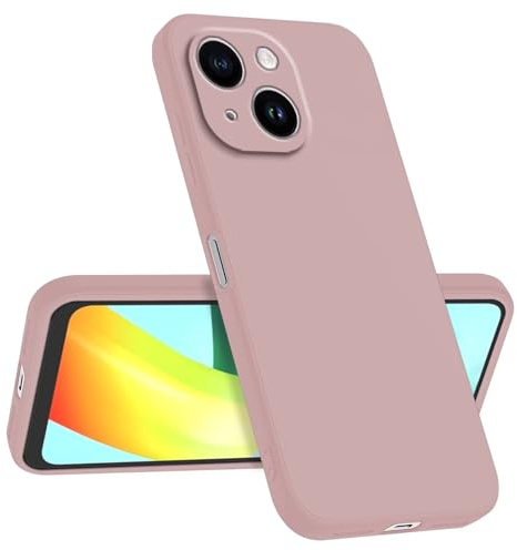 Longstong Coque Compatible avec Smartphone, Compatible with iPhone 15 (6.1), Fine Antichoc Personnalisée Design Minimaliste - Poudre de Sable
