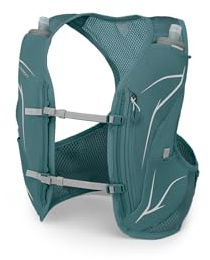 Osprey Dyna LT Damen Running Hydration Vest mit Hydraulik-Flaschen, Cascade Blue/Silver Lining, Small