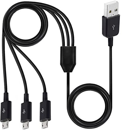 Micro USB Splitter Cable 3 In 1 Micro USB Charging Cord Data Sync Adapter Cable Flexibility 3-in-1 Multi-Function Cable Micro Usb Splitter Cable