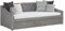 Homestyle4u 2594, Sofa Couch Schlafsofa mit Bettkasten Ausziehbar Schlafcouch Cord Grau Polsterbett 90x200 cm Gästebett Tagesbett