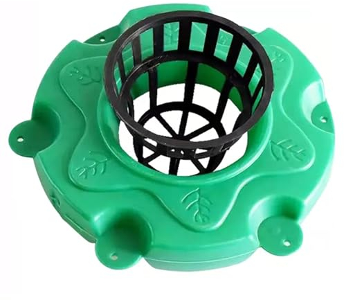 Pflanzkorb Teich Schwimmend Runder Schwimmender Pflanzkübel für Teich, HDPE-Teichkörbe Behälter, Umweltfreundlich Schwimmender Blumentopf, Aquaponik-Pflanzeninsel, Pflanztöpfe für Blumentöpfe ( Color