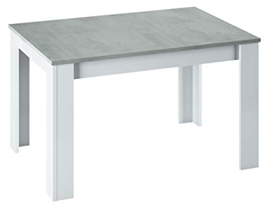 amuéblate online - Mesa de Comedor Extensible de salón o Cocina, Acabado en Artik y Gris Cemento, Modelo Noia, Medidas: 140-190 cm (Largo) x 90 cm (Ancho) x 78 cm (Alto)