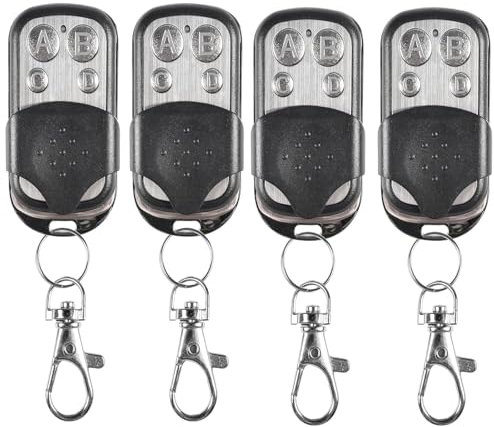 4 télécommandes universelles,Telecommande Porte de Garage,Telecommande de Portail Coulissant,télécommandes de Portail,pour Portail Automatique fréquence 433 MHz
