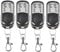 4 télécommandes universelles,Telecommande Porte de Garage,Telecommande de Portail Coulissant,télécommandes de Portail,pour Portail Automatique fréquence 433 MHz
