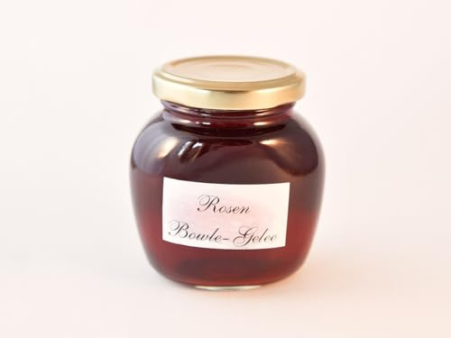 Rosen Bowle Gelee 250 g - mit Blüten aus dem BIO-Anbau - Rosengelee