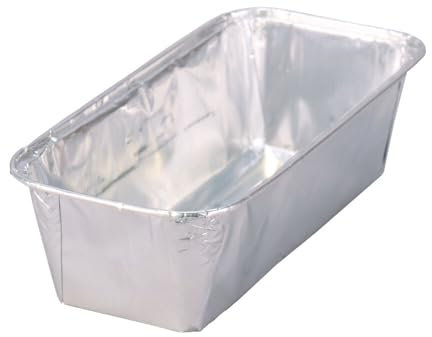 Wertpack Aluformen für Fleischkäse, Leberkäsform, Alu, Silber, 2 kg, 305x117x80 mm, 40 Stück