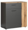 trendteam smart living - Esteban - Kommode - Anthrazit/Evoke Eiche - Mehrzweckschrank mit 3 Fächern und 1 Schublade - (BxHxT) 80 x 86 x 38 cm - Vollauszug-Funktion