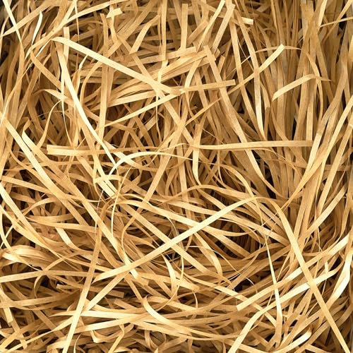 1KG Brown Shredded Tissue Paper, Brown Shredded Paper for Gift Boxes Hampers Packaging, Ideal Hamper Stuffing Filling Suitable for All Occasions