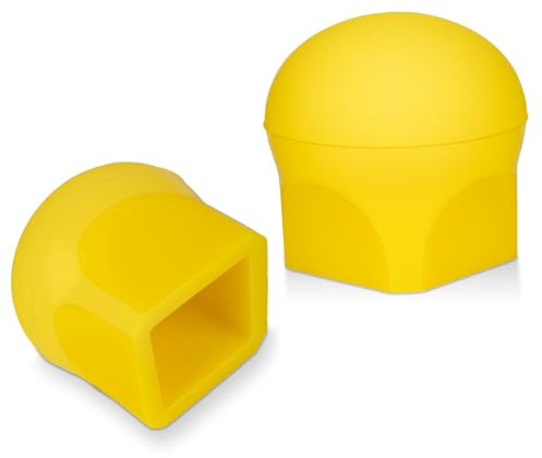 Ladder Stabilizer Rubber End Caps, Fit for Wer ner Extension Ladder Stabilizer Bumpers, Non-Slip Ladder Standoff Rubber Protective Covers Pads for 1-1/2 Square Tube Rubber Ladder, 2 Pack