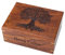 Personalisierte Palisander-Urnen für Asche von Mensch oder Haustier, Baum des Lebens, Holzgravur, Holzurne für Beerdigung, Andenkenbox, Gedenkurne oder Schatulle (20,3 x 15,2 x 8,9 cm – 55 kg oder