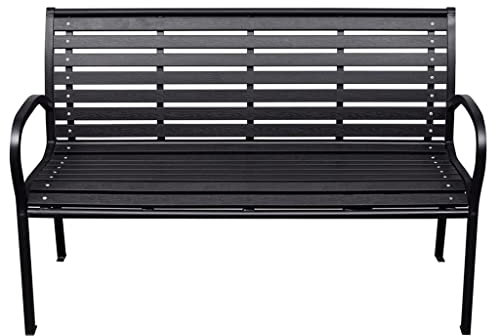 Genérico Wenjingqi Gartenbank und WPC, Schwarz, 116 cm, 319578