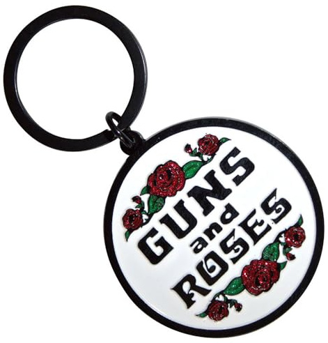 Rock Off officially licensed products Guns N' Roses Band Logo Keyring Keychain One Size