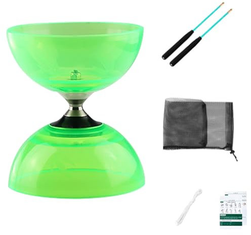 XEERUN LED Diabolo mit Kugellager, Diabolo Freiläufer mit kugellager Dreifache Lagerung Set, 4 Farben Blinkendes Dreifachlager für Erwachsene