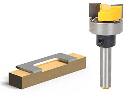 ZBORAVPIX Over Edging Router Cutter Bit, 1pc Template Trim Hinge Mortising Router Bit 1/4 Shank Woodworking Cutter Tenon Cutter