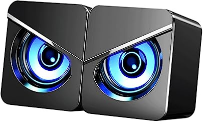 SHINEOFI USB Wired Desktop Computer Speakers Dual Speakers with Heavy Bass High Volume and Quality for Gaming and Office Use for Laptops