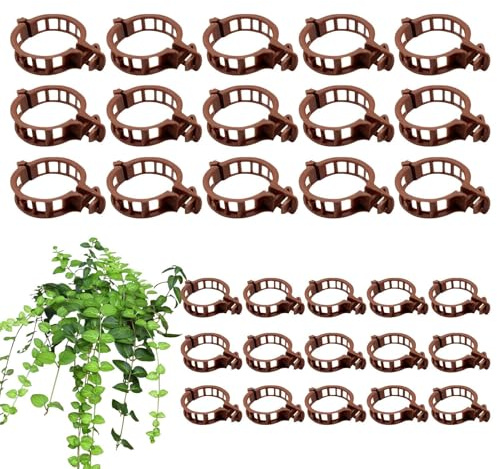 Ghjkldha Clip per SuppPiante Giardino | Attrezzatura di Fissaggio all-Clima,Clip da Giardinaggio per Piante Rampicanti E Viti,UVA Cetrioli Fragole Pomodori Balcone Cortile E