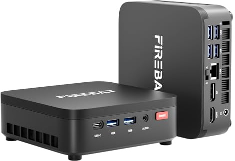 FIREBAT Mini PC Ryzen 3 4300U 16GB LPDDR4 RAM 512GB SSD, USB3.2 Gen2 Type-C 4K 60Hz, HDMI 2.0 DP 1.4 Gigabit LAN Computer Desktop Compatto per Casa e Ufficio
