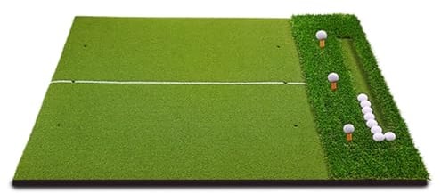 ENWYTE Golf Hitting Mat 5x4ft Thickening Golf Practice Mat Non-Slip Fairway Rough Artificial Grass Wear-Resistant and Durable for Indoor & Outdoor Backyard Garage Basement(10MM)
