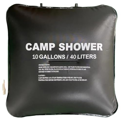 POAHNCU Campingdusche, 20/40L Faltbarer Wassersack Camping Solarduschtasche Outdoor-Badewanne Sun Compact Warmwasserduschtasche Scrub Poolzubehör,für Wandern,Reisen,Auto