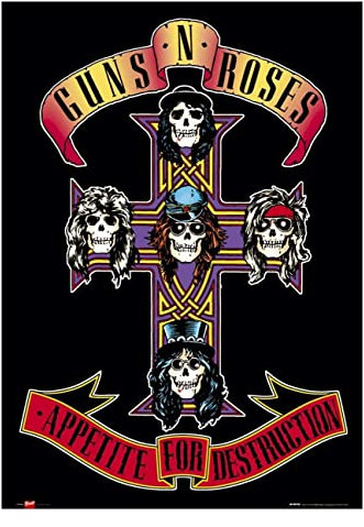 Guns N Roses Appetite Unisex Poster Multicolor Papier 61 x 91,5 cm Band-Merch, Bands