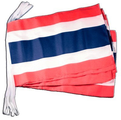 Fahnenkette Flaggen Thailand 30x45cm, Länge 9 m