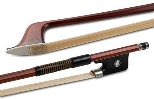 GEWA Cellobogen Massaranduba, 1/2, kantige Stange, Neusilber Fischbeinbewicklung, kantige Stange 1/2