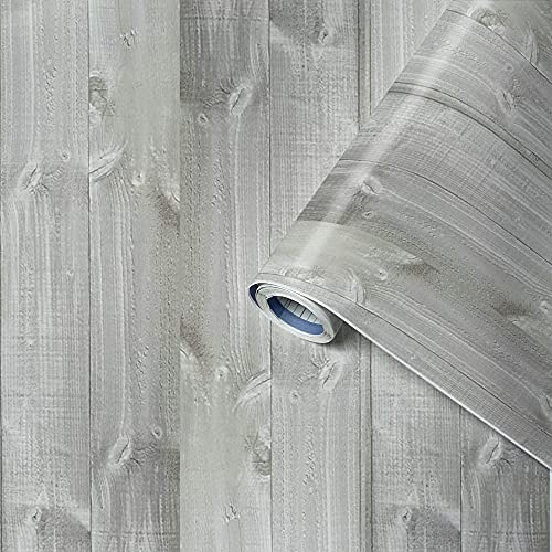 Venilia Klebefolie Perfect Fix Bretter Taupe, Holzfolie, Dekofolie, Möbelfolie, Tapeten, selbstklebende Folie, PVC, ohne Phthalate, keine Luftblasen, Natur-Holzoptik, 45cm x 2m, Stärke: 0,15 mm