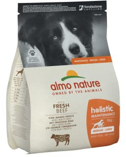 Almo Nature Holistic Maintenance Trockenfutter für ausgewachsene Hunde mit frischem Rindfleisch - 2 kg Beutel