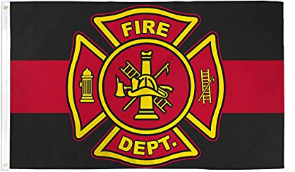 AZ FLAG - Flagge Feuerwehrmann Von Usa - 150x90 cm - Us Fire Department Fahne 100% Polyester mit Messing-Ösen - 110g