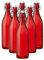 Simpa® 1L RED Traditional Vintage Style Glass Bottles 1 Litre Swing Top Bottles - Ideal for Domestic or Commercial Use - Fill with Water, Wine, Liquor, Oil, Beer, Schnapps or Cordials.